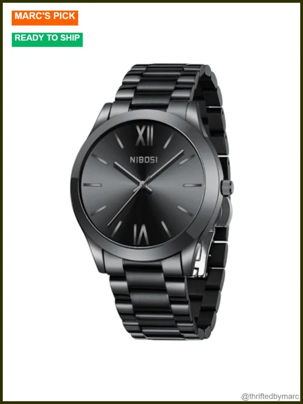 Analog Quartz Stainless Steel Wrist Watch Waterproof Business Classic
